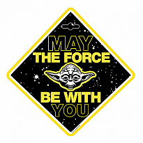 Dekor na přísavku STAR WARS YODA